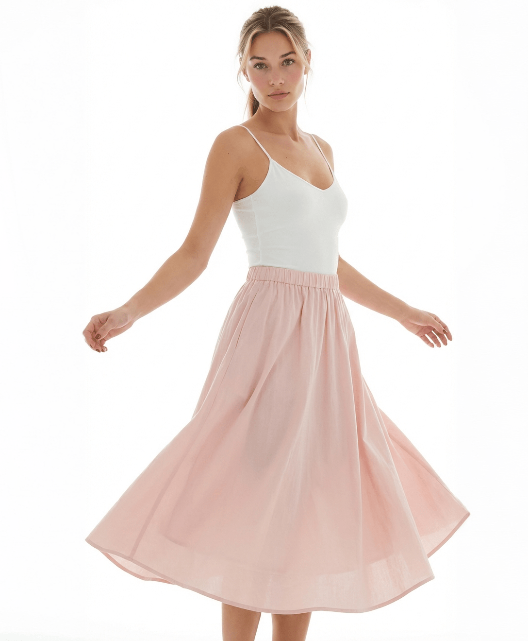 The Elena Flared Midi Skirt - Oh she Rose