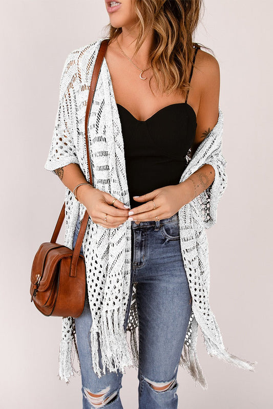 The Jackie Cardigan with Fringes - Oh she Rose