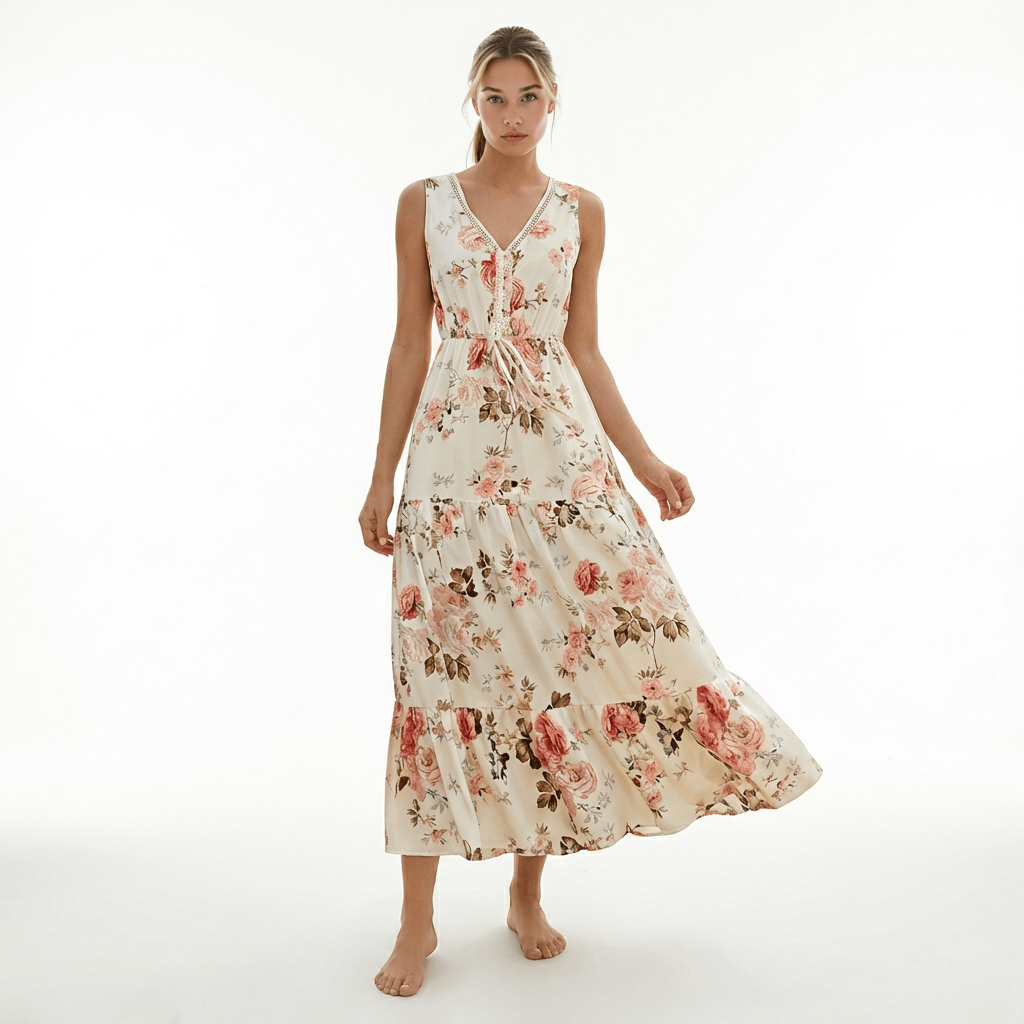 The Rosalie Tiered Maxi Dress - Oh she Rose