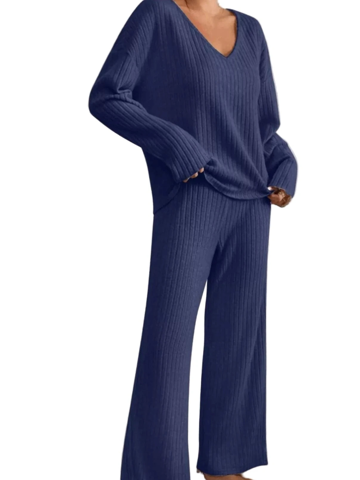 The Softline V - Neck Lounge Set - Oh she Rose