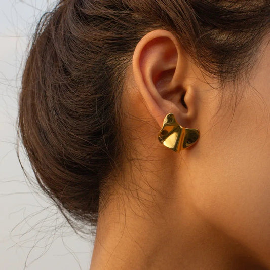 The Wave 18K Gold - Plated Earrings - Oh she Rose