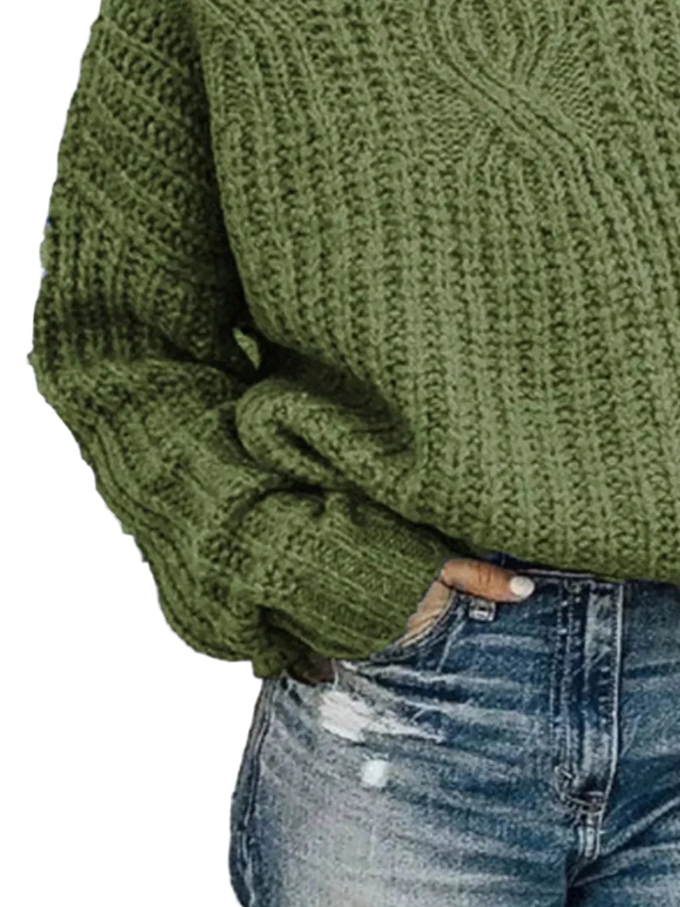 Turtleneck Knit Sweater - Oh she Rose