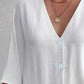 V - Neck Button Down Shirt - Oh she Rose