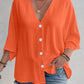 V - Neck Button Down Shirt - Oh she Rose