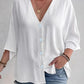 V - Neck Button Down Shirt - Oh she Rose