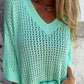V - Neck Knit Cover Up - Oh she Rose