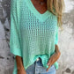 V - Neck Knit Cover Up - Oh she Rose