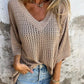 V - Neck Knit Cover Up - Oh she Rose