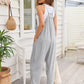 V - Neck Spaghetti Strap Jumpsuit - Oh she Rose
