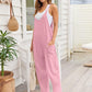 V - Neck Spaghetti Strap Jumpsuit - Oh she Rose