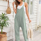 V - Neck Spaghetti Strap Jumpsuit - Oh she Rose