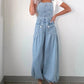 Wide Leg Denim Overalls - Oh she Rose