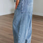 Wide Leg Drawstring Jeans - Oh she Rose