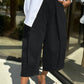Wide Leg Pleated Cropped Pants - Oh she Rose