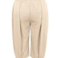 Wide Leg Pleated Cropped Pants - Oh she Rose