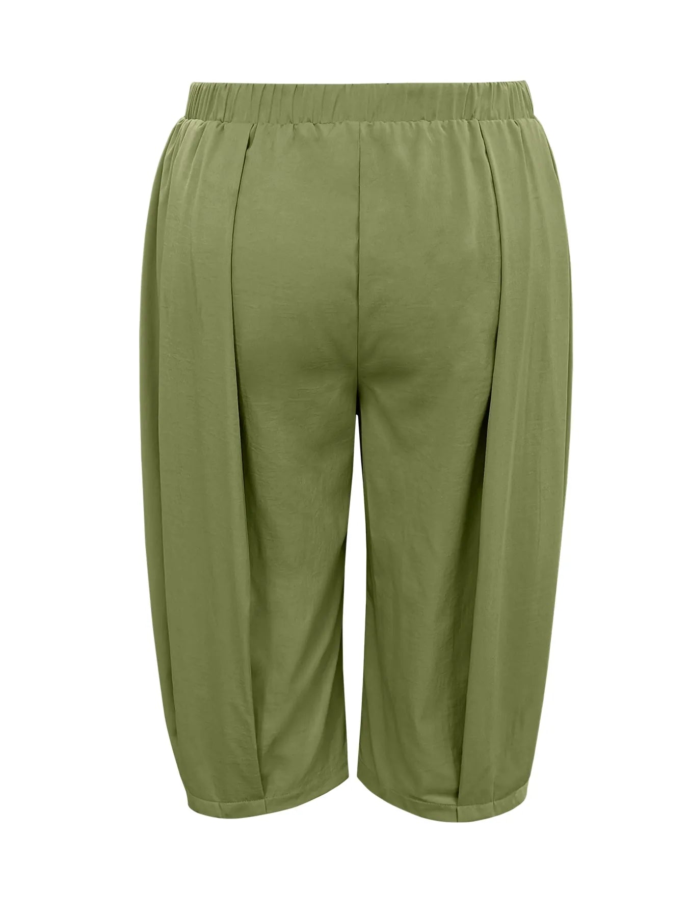 Wide Leg Pleated Cropped Pants - Oh she Rose