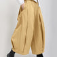 Wide Leg Pleated Cropped Pants - Oh she Rose