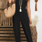 Wide Strap Jumpsuit with Pockets - Oh she Rose