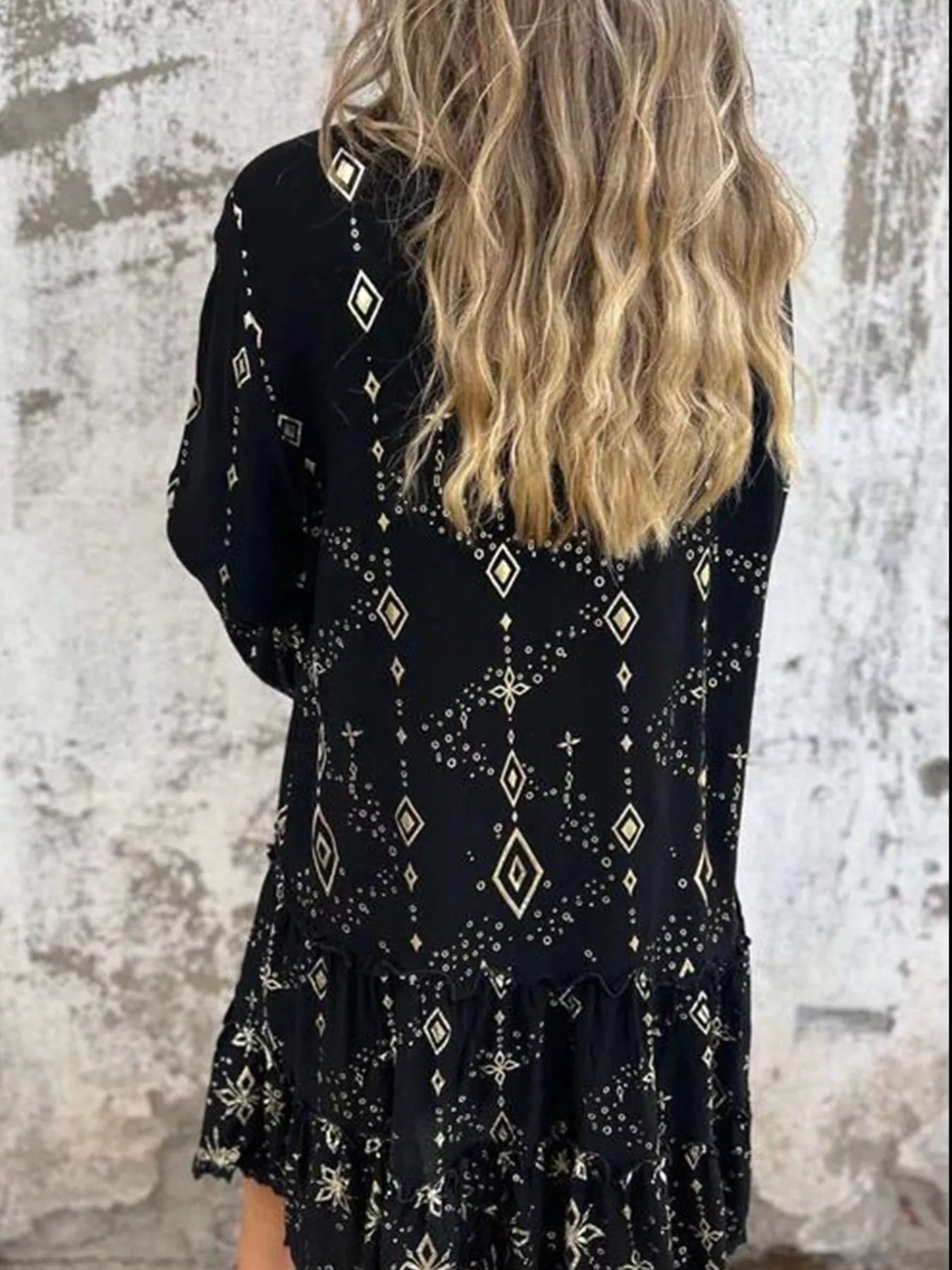Witchy Woman Ruffle Sleeve Dress - Oh she Rose