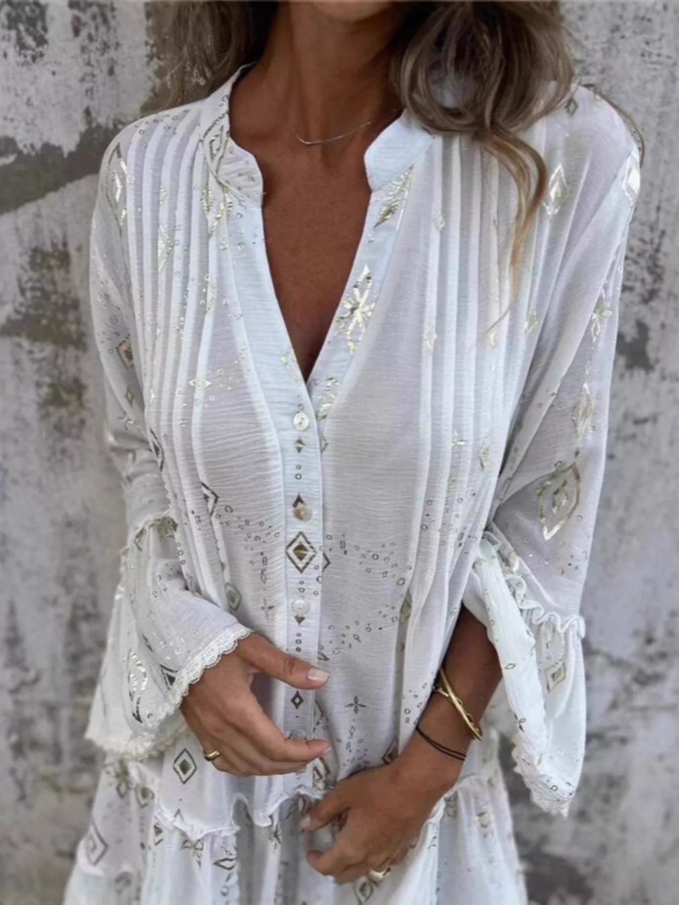 Witchy Woman Ruffle Sleeve Dress - Oh she Rose