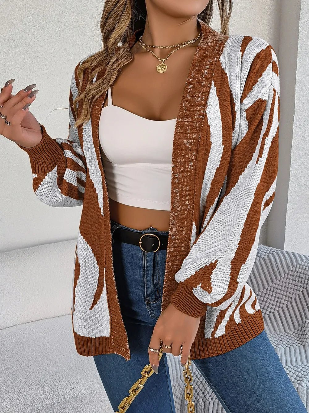 Zen Zebra Cardigan - Oh she Rose